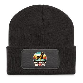 Malinois mom - Recycled Patch Beanie - dark grey - Front