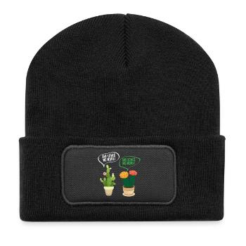 Amateur des plantes, plantes amoureuses des fleurs succulentes, amour - Beanie recyclé à patch - noir - Devant