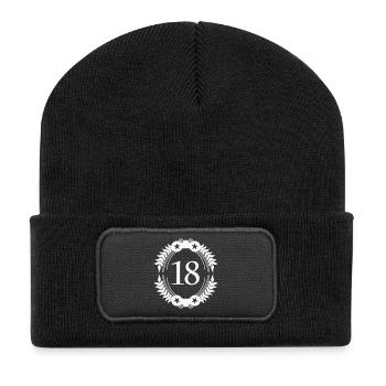 18 years of the Wreath of Honour - Recycled Patch Beanie - black - Front