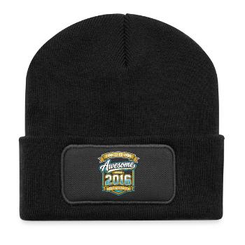 2016 Limited Edition Awesome Birthday Gift - Recycled Patch Beanie - black - Front