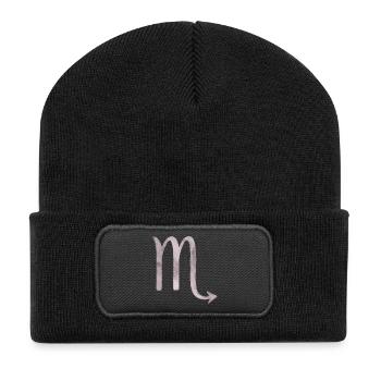 Skorpion - Recycelte Patch Beanie - Schwarz - Vorne