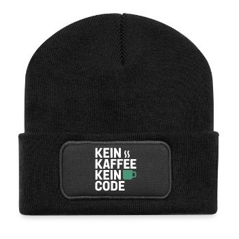 No Coffee No Code Programmer Computer Scientist - Recycled Patch Beanie - black - Front
