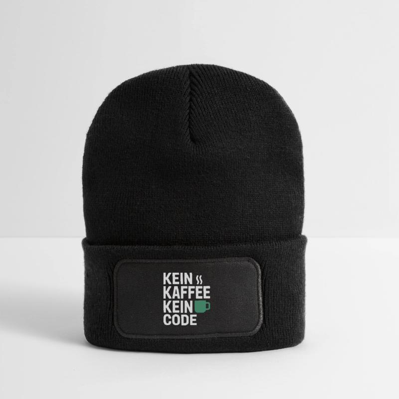 No Coffee No Code Programmeur Informaticien Beanie recyclé à patch