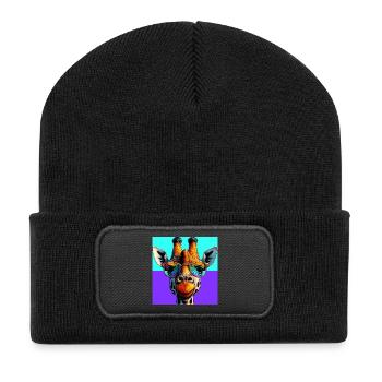 girafe - Beanie recyclé à patch - noir - Devant