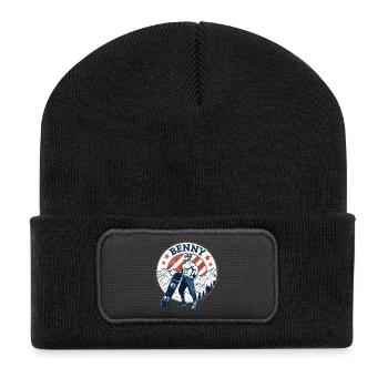 Benny, vintage look - Recycled Patch Beanie - black - Front