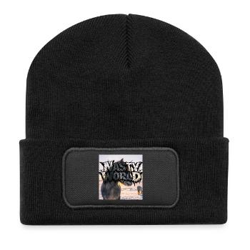 Dark Horse Silhouette Logo - Recycelte Patch Beanie - Schwarz - Vorne