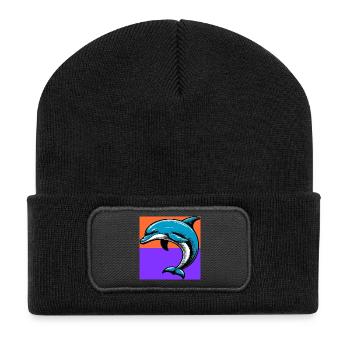 dolphin - Recycled Patch Beanie - black - Front