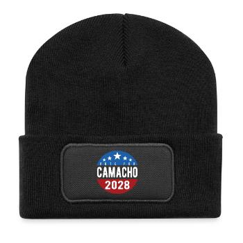 Vote Camacho 2028 Funny Parody Funny - Recycled Patch Beanie - black - Front