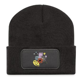Aujourd’hui est le jour - Beanie recyclé à patch - charbon - Devant