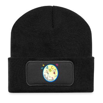 ABC Schulkind  - Recycelte Patch Beanie - Schwarz - Vorne