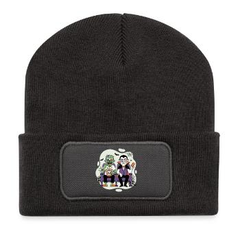 Soirée Films de Vampires et Zombies - Beanie recyclé à patch - charbon - Devant