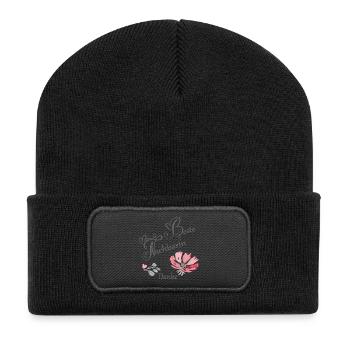 Beste Nachbarin - Recycelte Patch Beanie - Schwarz - Vorne