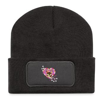 Resting B!tch Face Chihuahua - Recycled Patch Beanie - dark grey - Front