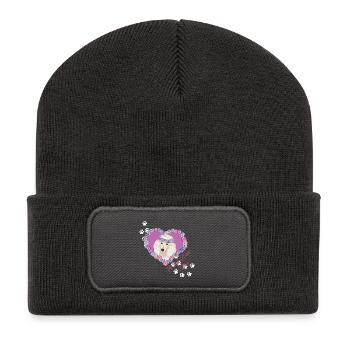 Resting B!tch Face Pudel - Recycelte Patch Beanie - Dunkelgrau - Vorne
