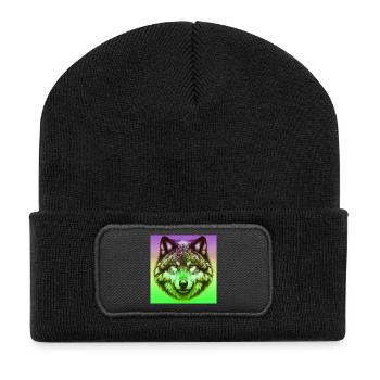 Wolf - Recycled Patch Beanie - black - Front