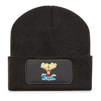 Lighthouse - Desire for the sea - Recycled Patch Beanie - dark grey - Front