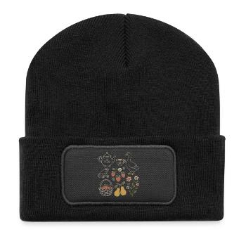 Douceur Champêtre: Natur und Vintage-Tee - Recycelte Patch Beanie - Schwarz - Vorne