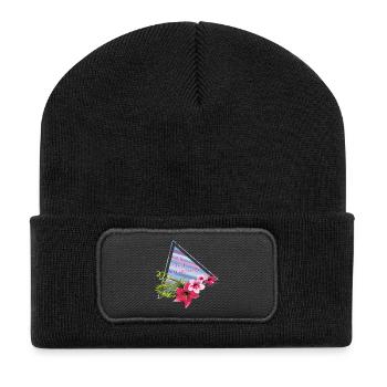 Du bist wundervoll  - Recycelte Patch Beanie - Schwarz - Vorne