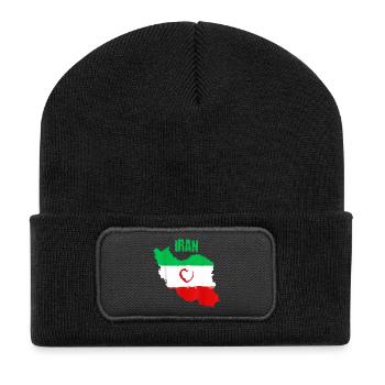 Iranian Heart Flag - Recycled Patch Beanie - black - Front