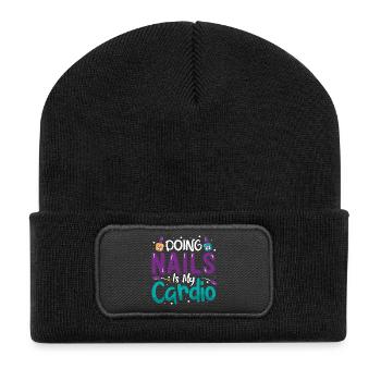 Nail Designer Nail Designer Cosmetics Nail Salon - Recycled Patch Beanie - black - Front