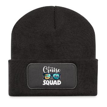 Voyage de vacances avec lunettes de soleil Cruise Squad - Beanie recyclé à patch - charbon - Devant