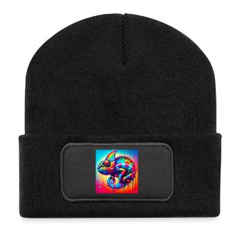 chameleon - Recycled Patch Beanie - black - Front