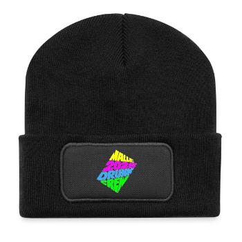 Malle 2026 Drunk Crew - Recycled Patch Beanie - black - Front