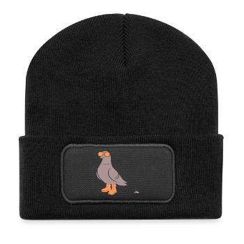 Pigeon Orange - Beanie recyclé à patch - noir - Devant