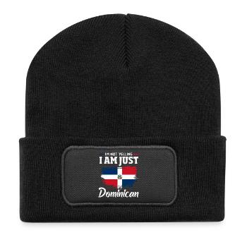 Dominican Republic Flag Dom Rep Pride - Recycled Patch Beanie - black - Front