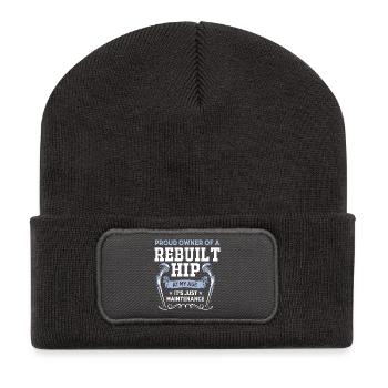 Hanches Hanches Articulation de la hanche - Beanie recyclé à patch - charbon - Devant