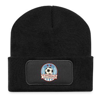 FC Sonntagskicker 09 - Recycelte Patch Beanie - Schwarz - Vorne