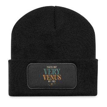 Venus sign Venus astrology - Recycled Patch Beanie - black - Front