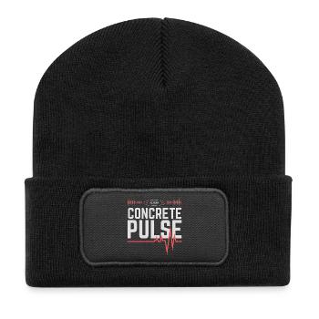 Pouls en Béton Urbain - Beanie recyclé à patch - noir - Devant