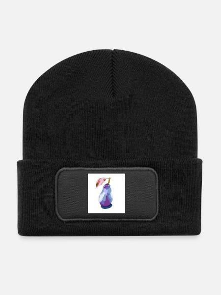Pear in Pastels Abstract - Recycled Patch Beanie - black