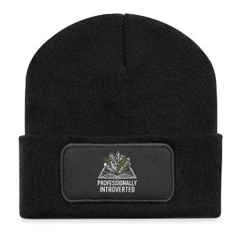 Professionally Introverted - Recycled Patch Beanie - black - Front