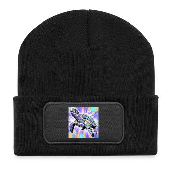 turtle - Recycled Patch Beanie - black - Front