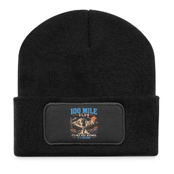 Trailrunning – 100-Meilen-Club - Recycelte Patch Beanie - Schwarz - Vorne