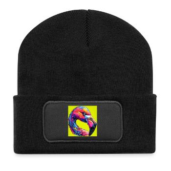 flamingo - Recycled Patch Beanie - black - Front