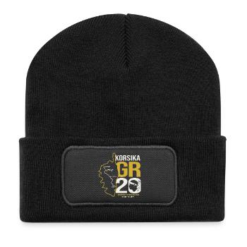 GR20 Finisher Korsika Trekking Wanderung T-shirt - Recycelte Patch Beanie - Schwarz - Vorne