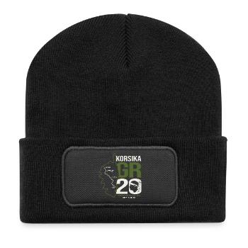 GR20 Finisher Korsika Trekking Wanderung - Recycelte Patch Beanie - Schwarz - Vorne
