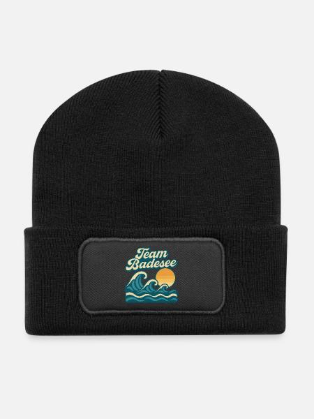 Équipe Bathing Lake Surf & Sunset - Beanie recyclé à patch - noir