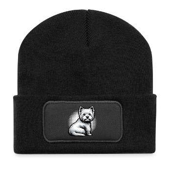 Propriétaire de Westie Westie Terrier des Highlands - Beanie recyclé à patch - noir - Devant