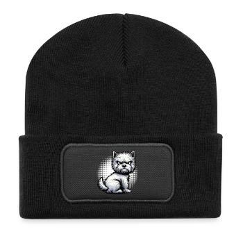 Propriétaire de Westie Westie Terrier des Highlands - Beanie recyclé à patch - noir - Devant