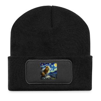Aguti Starry Night - Recycelte Patch Beanie - Schwarz - Vorne