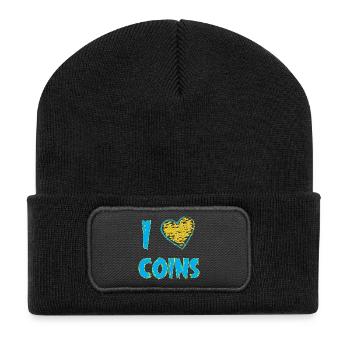 Collectionneur de pièces de monnaie - Beanie recyclé à patch - noir - Devant