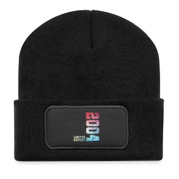 22. Geburtstag Limited Edition 2004 Jahrgang 2004 - Recycelte Patch Beanie - Schwarz - Vorne