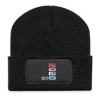 6. Geburtstag Limited Edition 2020 – Jahrgang 2020 - Recycelte Patch Beanie - Schwarz - Vorne