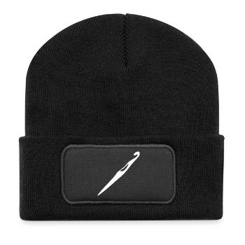 Crochet Crochet Hook Gift - Recycled Patch Beanie - black - Front