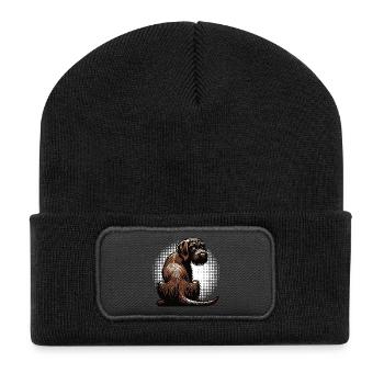 German Wirehaired German Wirehaired Owner - Recycled Patch Beanie - black - Front