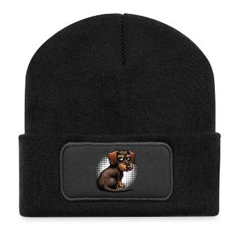wire-haired dachshund dachshund dachshund owner Teckel Tekkel - Recycled Patch Beanie - black - Front